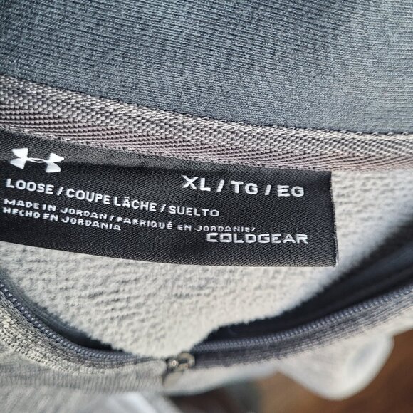 Under Armour‎ Men's Grey 1/4 Zip Pullover Sweatshirt - Picture 4 of 5